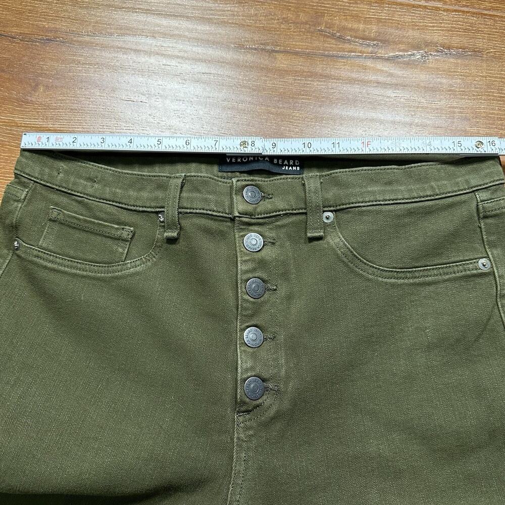 Veronica Beard Jeans Womens 32x26 Olive Green Chino Pants Army Retro City USA - Picture 7 of 16